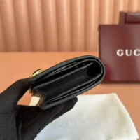 Gucci Women GG Emblem Mini Wallet-Black 820692FAD6L9741 (1)