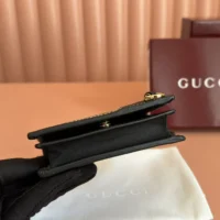 Gucci Women GG Emblem Mini Wallet-Black 820692FAD6L9741 (1)