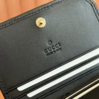 Gucci Women GG Emblem Mini Wallet-Black 820692FAD6L9741 (1)