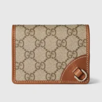 Gucci Women GG Emblem Mini Wallet-Brown 820692FAD6L9758 (1)