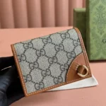 Gucci Women GG Emblem Mini Wallet-Brown 820692FAD6L9758