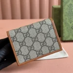 Gucci Women GG Emblem Mini Wallet-Brown 820692FAD6L9758