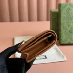 Gucci Women GG Emblem Mini Wallet-Brown 820692FAD6L9758