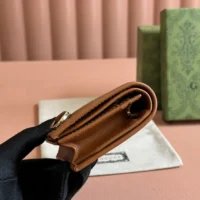 Gucci Women GG Emblem Mini Wallet-Brown 820692FAD6L9758 (1)