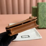 Gucci Women GG Emblem Mini Wallet-Brown 820692FAD6L9758