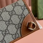 Gucci Women GG Emblem Mini Wallet-Brown 820692FAD6L9758
