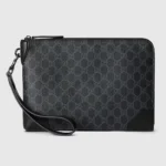 Gucci Women GG Emblem Small Business Case-Black 821156FAD6M1000