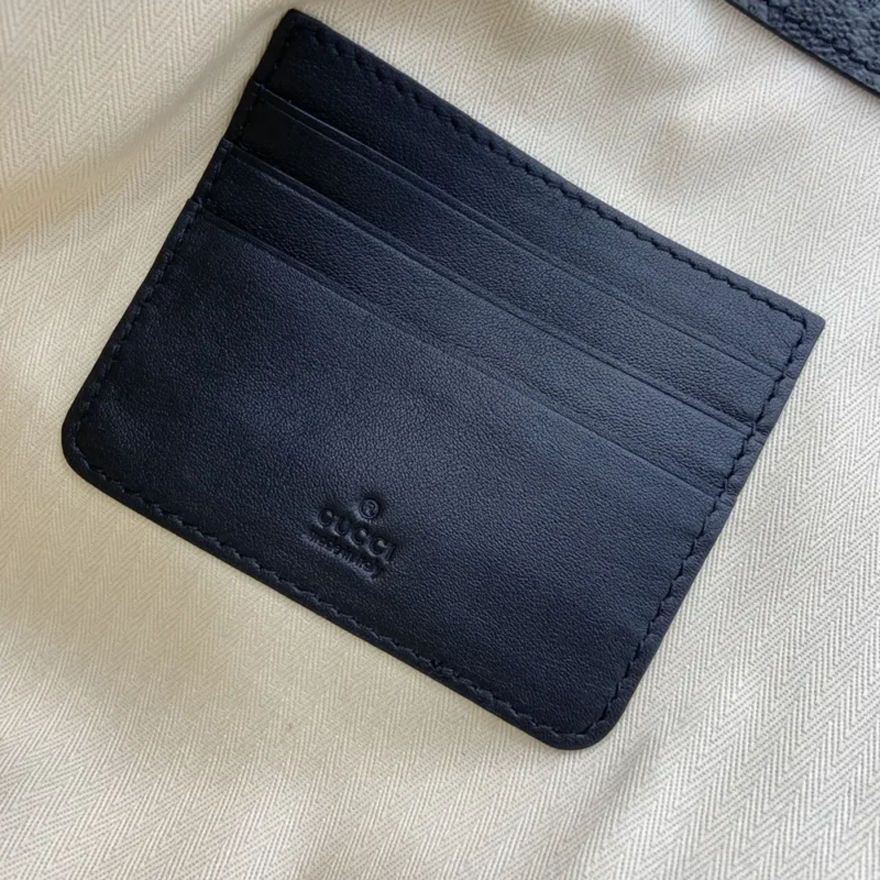 Gucci Women GG Emblem Small Business Case-Black 821156FAD6M1000