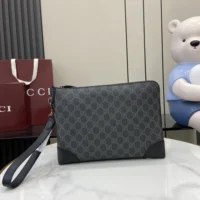 Gucci Women GG Emblem Small Business Case-Black 821156FAD6M1000 (1)
