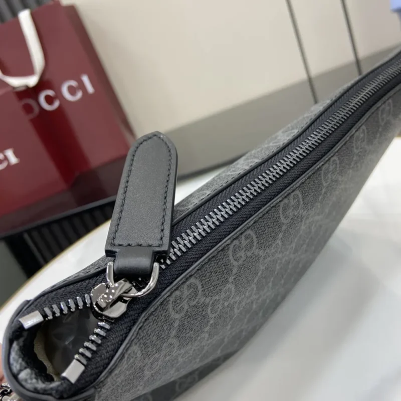 Gucci Women GG Emblem Small Business Case-Black 821156FAD6M1000