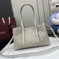 Gucci Women GG Emblem Small Tote Bag 815214FAD6L9641 (1)