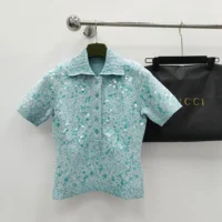 Gucci Women Tweed Blend Polo Top 798148XKD804986 (1)
