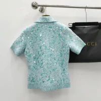 Gucci Women Tweed Blend Polo Top 798148XKD804986 (1)