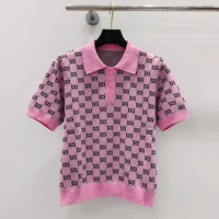 Gucci Women Wool Jacquard Polo Top with GG Shadow 798132XKD8R5283 (1)