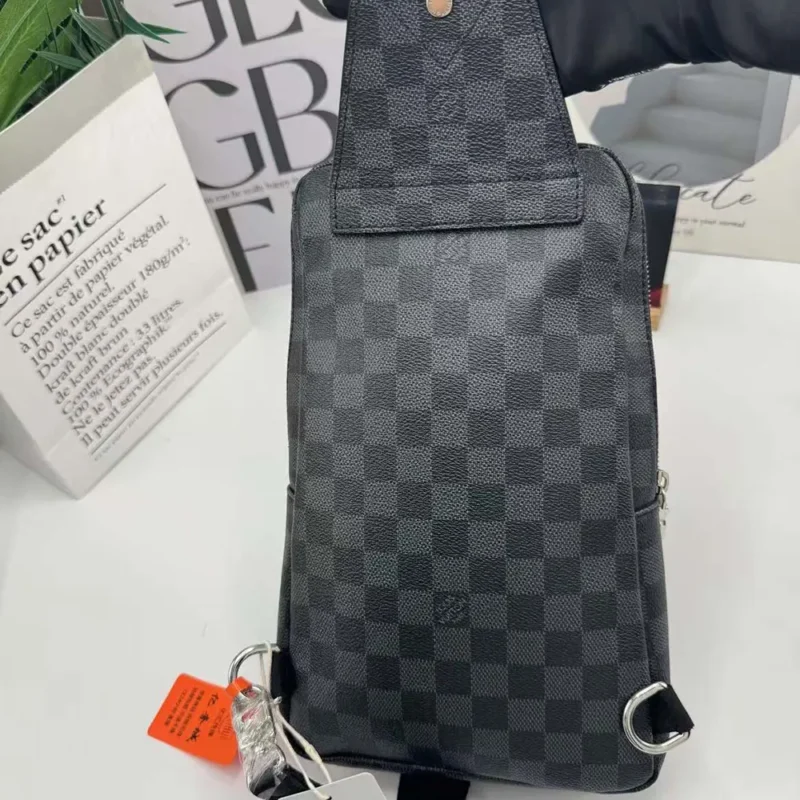 Louis Vuitton LV Unisex Avenue Damier World Bag Damier Graphite Coated Canvas