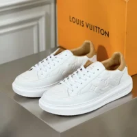 Louis Vuitton LV Unisex Beverly Hills Sneaker in Calf Leather-White 1A8V3N (1)