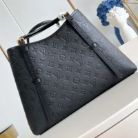 Louis Vuitton LV Women Babylone Tote MM in Cowhide-leather Trim-Black M47185 (1)