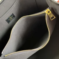 Louis Vuitton LV Women Babylone Tote MM in Cowhide-leather Trim-Black M47185 (1)