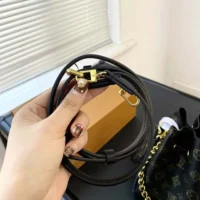 Louis Vuitton LV Women Bella Bucket Bag in Mahina Calfskin Leather-Black (1)