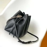 Louis Vuitton LV Women Bella Bucket Bag in Mahina Calfskin Leather-Black M57070 (1)