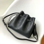 Louis Vuitton LV Women Bella Bucket Bag in Mahina Calfskin Leather-Black M57070
