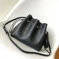 Louis Vuitton LV Women Bella Bucket Bag in Mahina Calfskin Leather-Black M57070 (1)