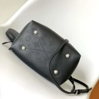 Louis Vuitton LV Women Bella Bucket Bag in Mahina Calfskin Leather-Black M57070 (1)