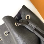 Louis Vuitton LV Women Bella Bucket Bag in Mahina Calfskin Leather-Black M57070