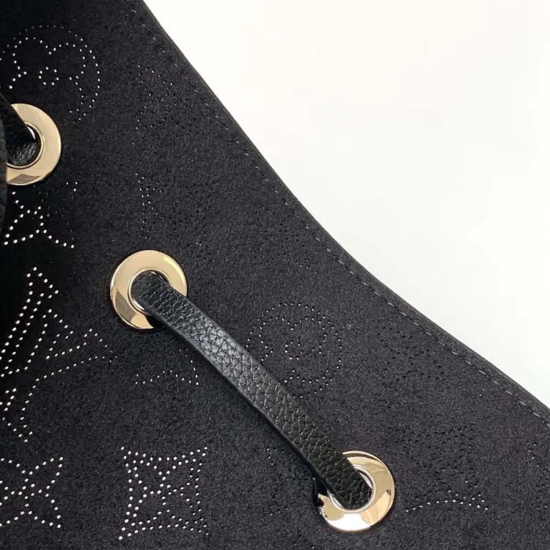 Louis Vuitton LV Women Bella Bucket Bag in Mahina Calfskin Leather-Black M57070