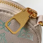 Louis Vuitton LV Women Bella Bucket Bag in Mahina Calfskin Leather-Brume Gray M12125