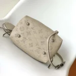 Louis Vuitton LV Women Bella Bucket Bag in Mahina Calfskin Leather-Gray M57201