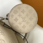 Louis Vuitton LV Women Bella Bucket Bag in Mahina Calfskin Leather-Gray M57201