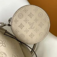 Louis Vuitton LV Women Bella Bucket Bag in Mahina Calfskin Leather-Gray M57201 (1)