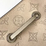 Louis Vuitton LV Women Bella Bucket Bag in Mahina Calfskin Leather-Gray M57201