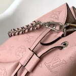Louis Vuitton LV Women Bella Bucket Bag in Mahina Calfskin Leather-Pink