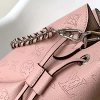 Louis Vuitton LV Women Bella Bucket Bag in Mahina Calfskin Leather-Pink (1)