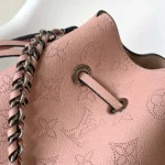 Louis Vuitton LV Women Bella Bucket Bag in Mahina Calfskin Leather-Pink