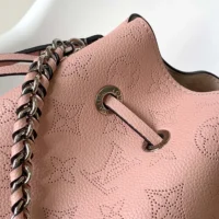 Louis Vuitton LV Women Bella Bucket Bag in Mahina Calfskin Leather-Pink (1)