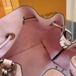 Louis Vuitton LV Women Bella Bucket Bag in Mahina Calfskin Leather-Pink M23195
