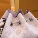 Louis Vuitton LV Women Bella Bucket Bag in Mahina Calfskin Leather-Pink M23195