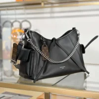 Louis Vuitton LV Women CarryAll Cargo Vibe PM-Black M24861 (1)