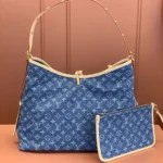 Louis Vuitton LV Women CarryAll MM in Natural Cowhide-leather Trim M46855