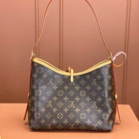 Louis Vuitton LV Women CarryAll PM in Aged Natural Cowhide Leather Trim M46203 (1)