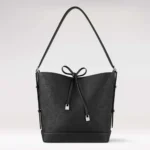 Louis Vuitton LV Women Flore Perforated Mahina Calfskin Leather-Black M12139