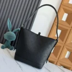 Louis Vuitton LV Women Flore Perforated Mahina Calfskin Leather-Black M12139