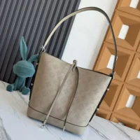 Louis Vuitton LV Women Flore Perforated Mahina Calfskin Leather-Gray M12140 (1)