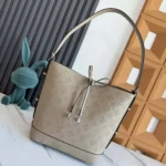 Louis Vuitton LV Women Flore Perforated Mahina Calfskin Leather-Gray M12140