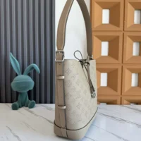 Louis Vuitton LV Women Flore Perforated Mahina Calfskin Leather-Gray M12140 (1)