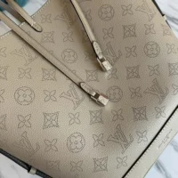 Louis Vuitton LV Women Flore Perforated Mahina Calfskin Leather-Gray M12140 (1)