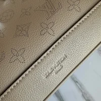 Louis Vuitton LV Women Flore Perforated Mahina Calfskin Leather-Gray M12140 (1)